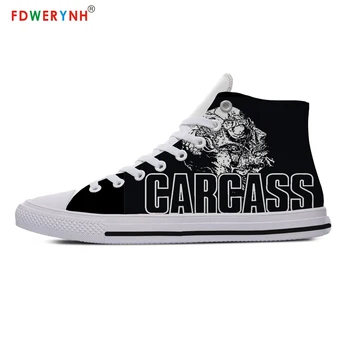 

Carcass Men's Casual Shoes White Customized Printed Men High-top Canvas Shoes Breathable Casual Lace-up Shoes