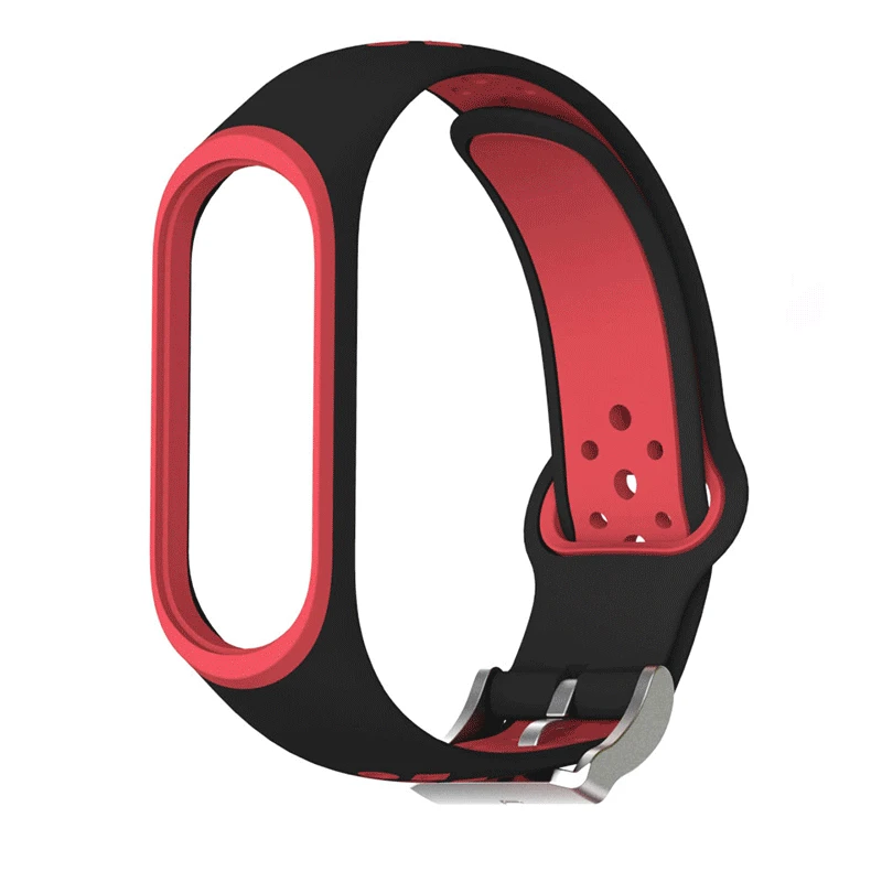 2019 новейший двойной цветной силиконовый сменный Браслет ремешок для часов mi Band 4 3