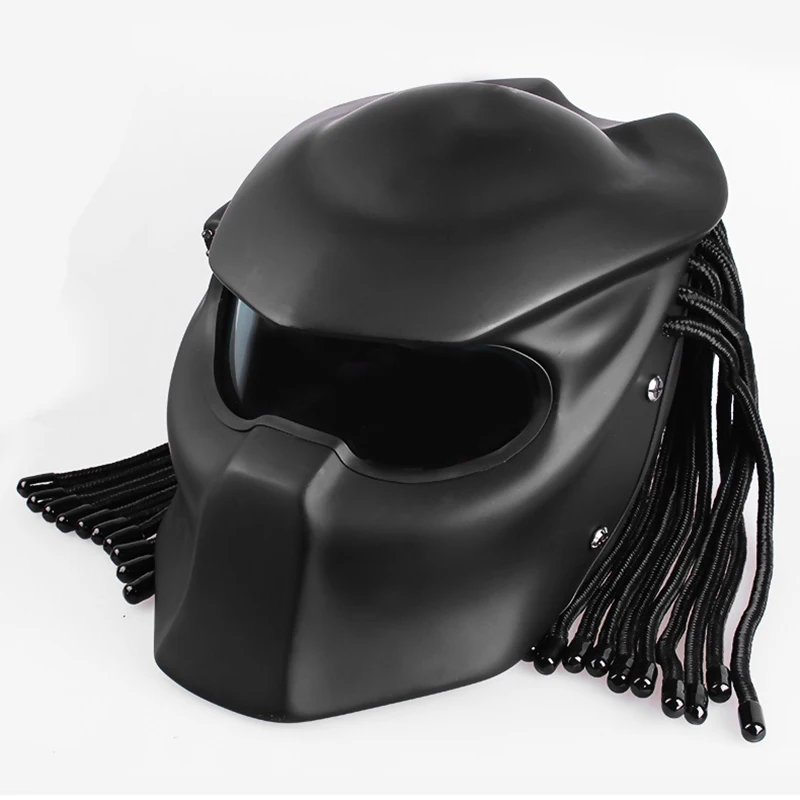 Мотоциклетный шлем Predator, мотоциклетный шлем в стиле ретро, ветронепроницаемый мотоциклетный шлем унисекс, универсальный для Harley - Цвет: Бежевый