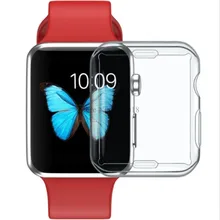 Аксессуары для часов, чехол для Apple Watch Series 5 4 3 2 1, мягкие, тонкие, из термополиуретана, защитная крышка для экрана 38 мм 42 мм 40 мм 44 мм, полная защита