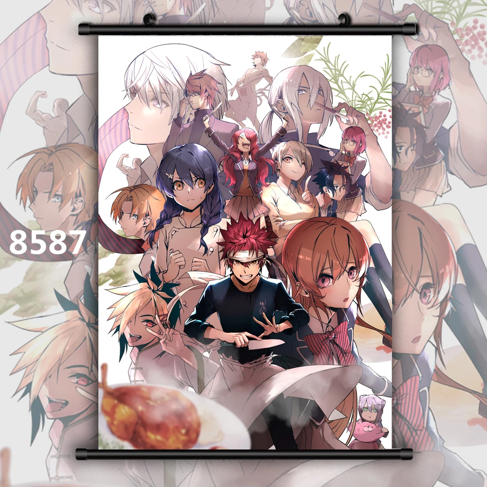 8587 Кулинарные поединки сомы Souma Alice Rindou Erina Аниме Манга плакат в рулоне - Цвет: 8587