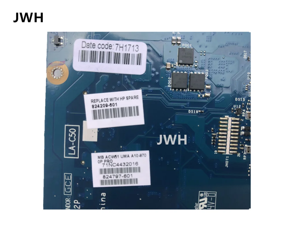 FOR HP 15-AH Motherboard A10-8700P LA-C502P 824209-001 824209-501 824209-601 Tested working