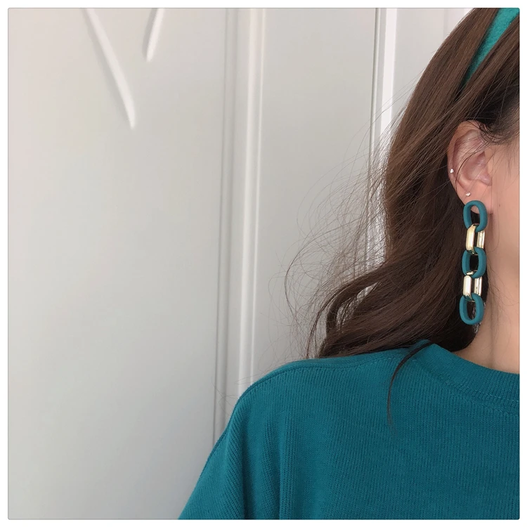 WYBU Super Beautiful Lake Blue Earrings Ins Popular Earrings for Women 2021 New Design Ear Drop Jewelry