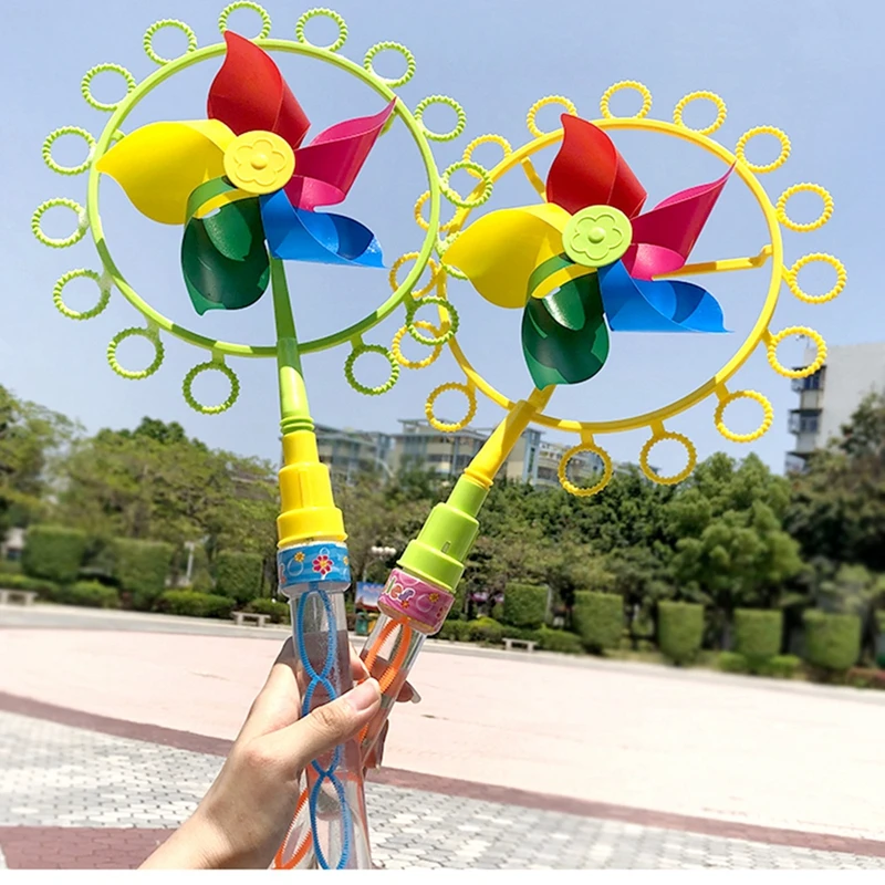

Cartoon Bubble Stick Windmill Colorful Bubble Machine Magic Portable Bubble Toys for Children Bubble Gun Kids Tiys Bubble Bath
