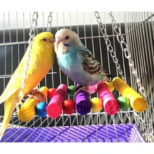 

Pets Birds Toy Pet Bird Parrot Parakeet Budgie Cockatiel Cage Bird Toys HangingToy Brinquedo Hammock Swing Toy