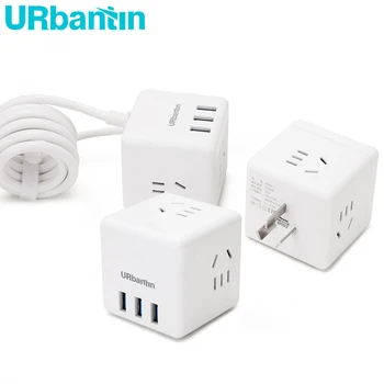

Urbantin Smart Home PowerCube Socket AU Plug 4 Outlets 3 USB Ports Adapter Power Strip Extension Socket for New Zealand