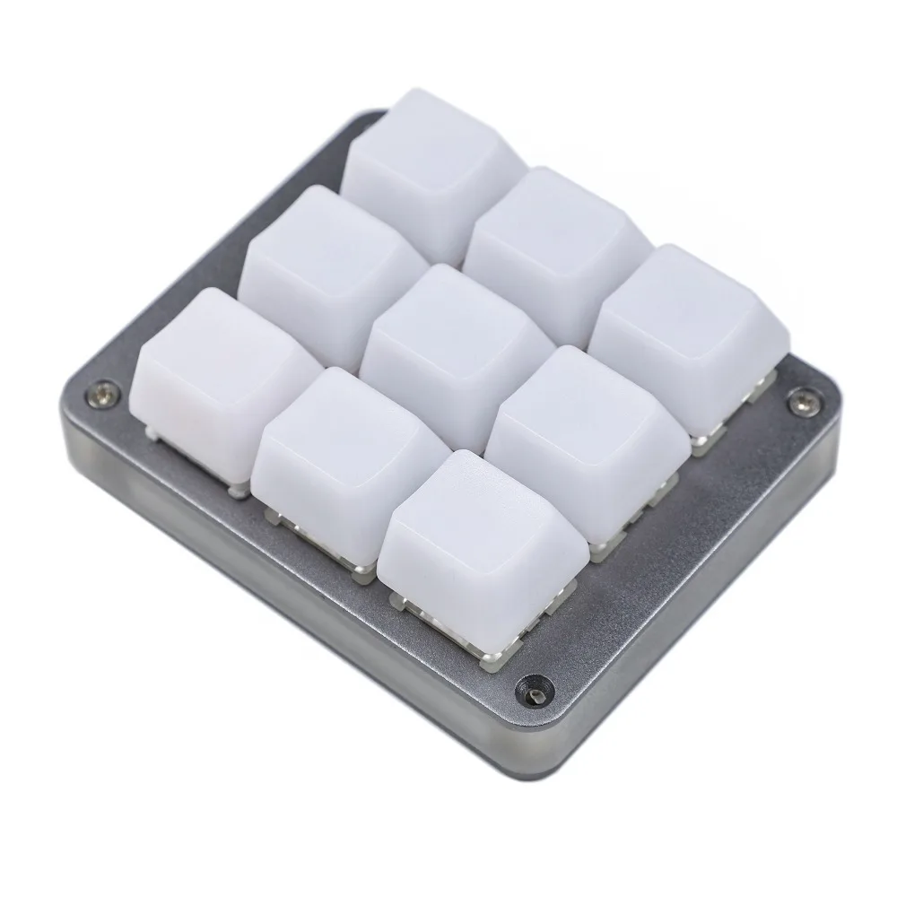 9 Key, Alumínio CNC, QMK VIA, Hotswap,