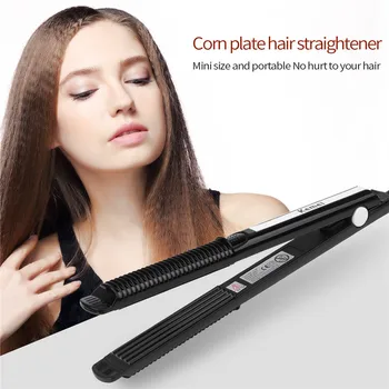 

Professional 4 in 1 Hair Straightener Crimper Ceramic Hair Curler Styler Interchangeable Plates Corrugated Curling Flat Iron 38