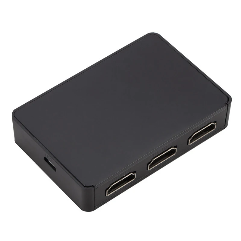 Переключатель усилитель HDMI селектор батареи видеоразветвитель дистанционное управление 3 порта с 1080 P Mini HDMI 4 K с 1080 P адаптером