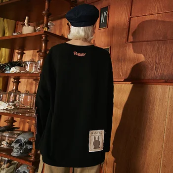 

Unifree19 fall new round neck long sleeve student simple loose regular casual T-shirt U193G623DT