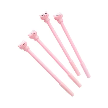 

160pcs Gel Pen Kawaii Pink Pig 0.05mm Black Ink Pen Office Kids School Stationery Art Supplies