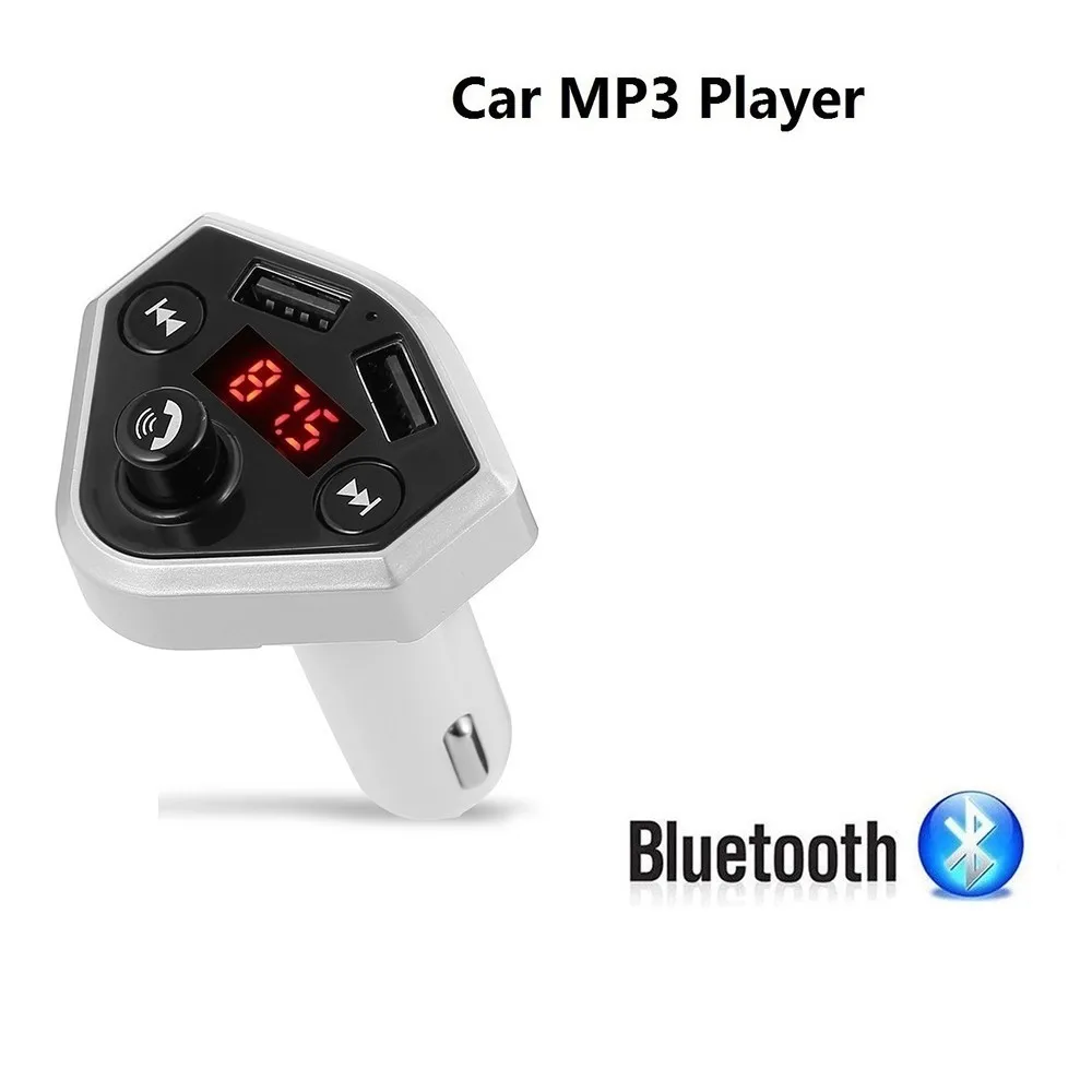 Автомобильный двойной USB Комплект Handsfree Bluetooth fm-передатчик TF карта lcd музыкальный адаптер зарядное устройство Mp3 плеер Радио комплекты автомобильные аксессуары