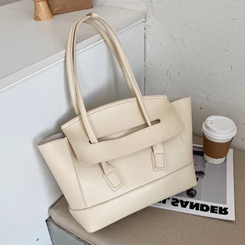 

Branded Leather Shoulder Bag Large Versatile Briefcase Handbags for Women 2020 Trend Fashion Office Lady's Big Totes Hand Bag