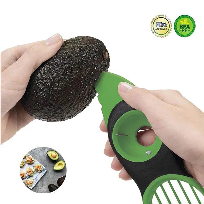 Волшебная Кухня 3 в 1 приспособления для фруктов и овощей Avocado слайсер сплиттер ломтики кухонные инструменты для приготовления пищи