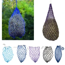 Прочный 92 см/3" нейлон медленной подачи сетка для сена лошадей Кормление мешок уход за лошадьми инструмент синий/фиолетовый/черный