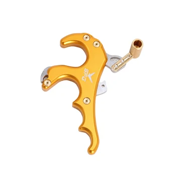 

4 Fingers Thumb Release Archery Release Aid Compound Bow Thumb Trigger 10.5cm Excellent Workmanship High Stability