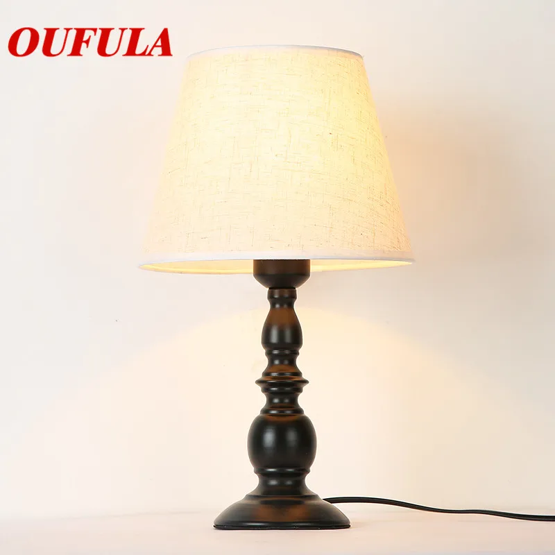 OUFULA Table Lamp Desk Light  Contemporary Office Creative Decoration Bed Lamp Fabric for Foyer Living Room Bed Room Hotel