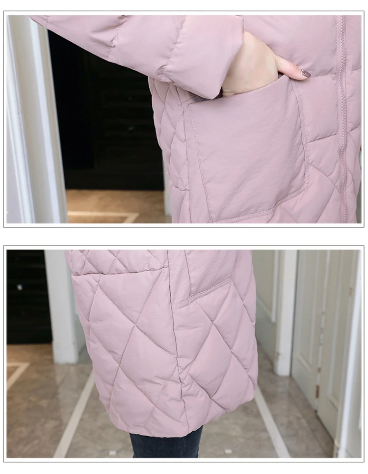 women Coats Hooded fashion parkas Solid color jacket Medium and long section women Autumn And Winter new Thicken warm jacket