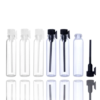 

5pcs Mini Glass Perfume Small Sample Vials Essential oil Bottle 1ml 2ml Empty Laboratory Liquid Fragrance Test Tube Trial Bottle