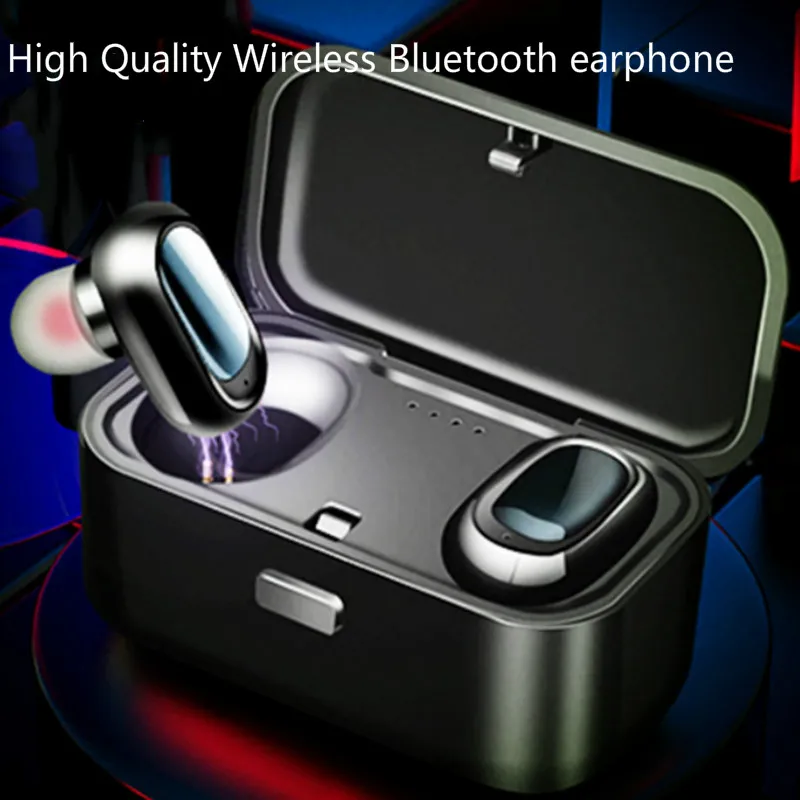 Настоящие беспроводные Bluetooth наушники, наушники-вкладыши, встроенный микрофон, 3D стерео звук, наушники, зарядная коробка IY293