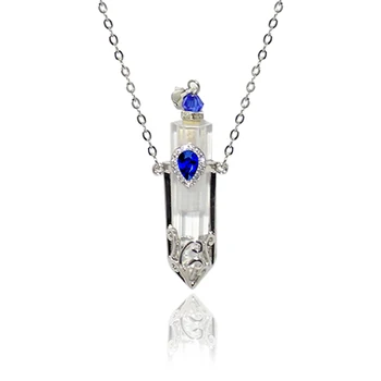 

1PC Natural Stone Pendants Essential Oil Diffuser bottle pendant Stone Jewelry Stainless Chain Necklace Jewelry For Women