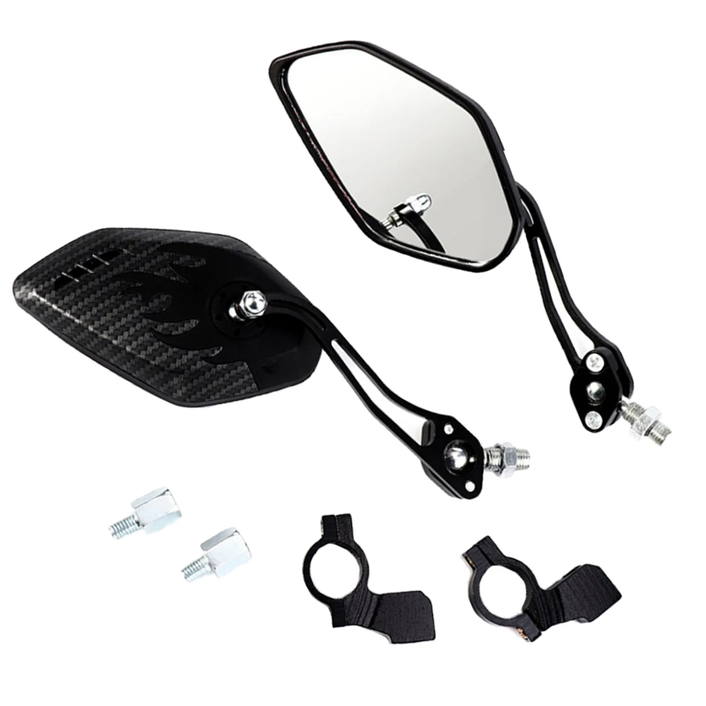 1 Pair Universal Rearview Handlebar Glass Mirror for Mountain Road Bike E-Bikes Electric Bicycle Scooters
