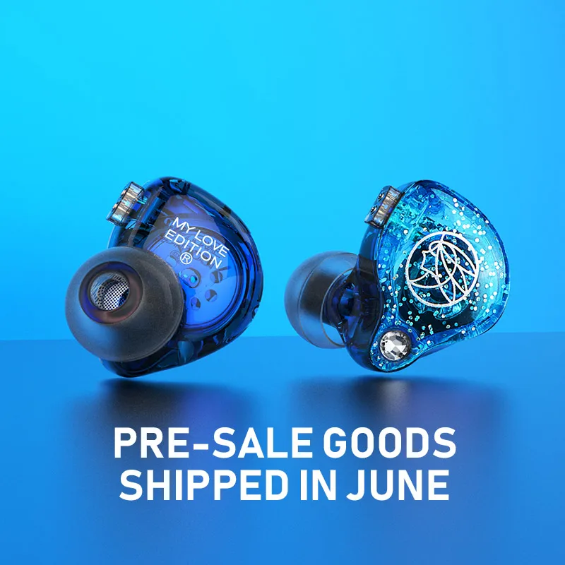 Blue Transparent TFZ My Love Edition, наушники с шумоподавлением, hi-fi проводные наушники, наушники для музыки, стерео гарнитура, съемный кабель - Цвет: Blue Transparent
