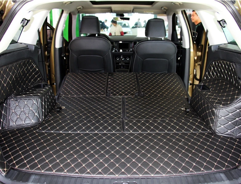 Специальные кожаные коврики для багажника автомобиля Skoda KODIAQ 7 местные