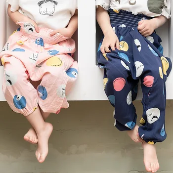 

Toddler Baby Girls Harem Pants Cartoon Print Kids Boys Trousers Leggings Bloomers Summer Infant Mosquito Pants Clothes
