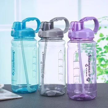 

2000ml/3000ml Large Capacity Sport Water Bottles With Straw Leak-Proof Fitness Camping Picnic Cycling Sports Shaker Drink Bottle