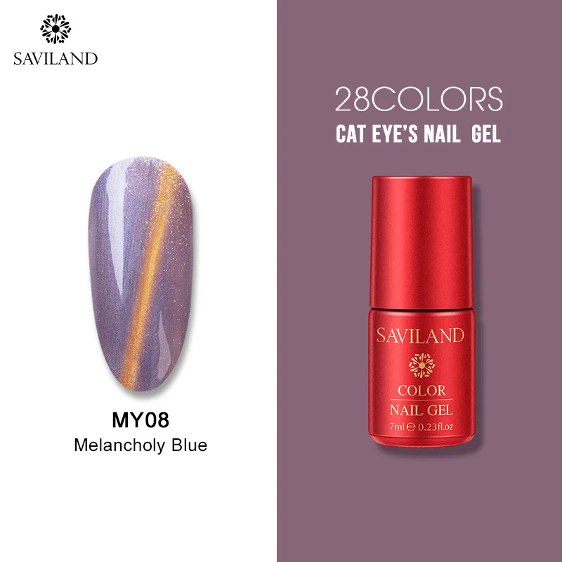 7ml MY08 SAVILAND УФ-гель для кошачьих глаз, пена для мыльных ногтей, 28 цветов, впитывающий Гель-лак, гибридный Полупостоянный для ногтей, нужен праймер - Цвет: 7ml MY08