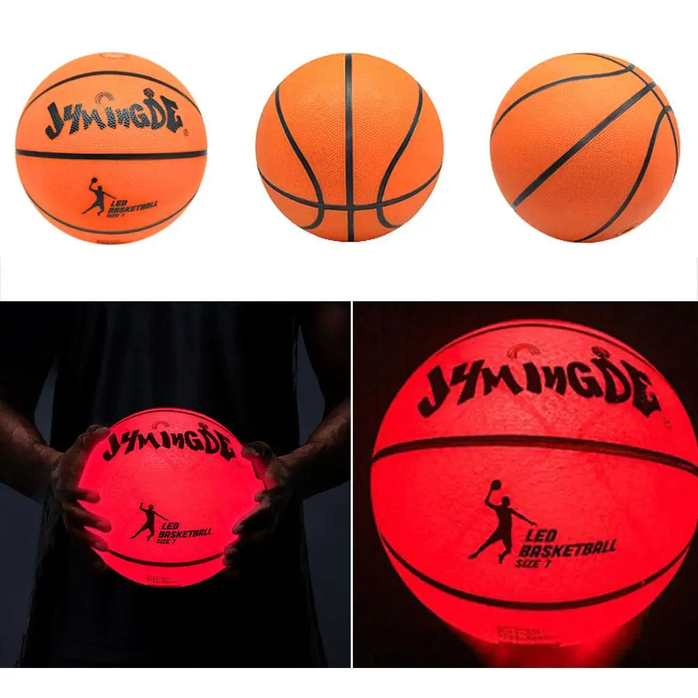 Светящийся Баскетбол высокой яркости светодиодный резиновый баскетбольный мяч для тренировок Фристайл выступлений