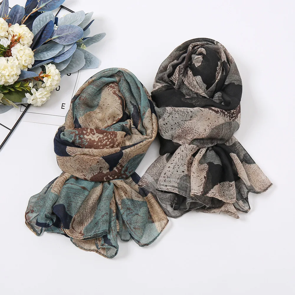 Sciarpa Bohémien Da Donna, Leggera, Con Stampa Floreale