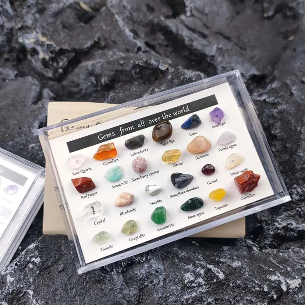 Rock Collection Box For Kids Gemstones And Crystal Collection Educational  Kit Rocks And Minerals Science Education Set With