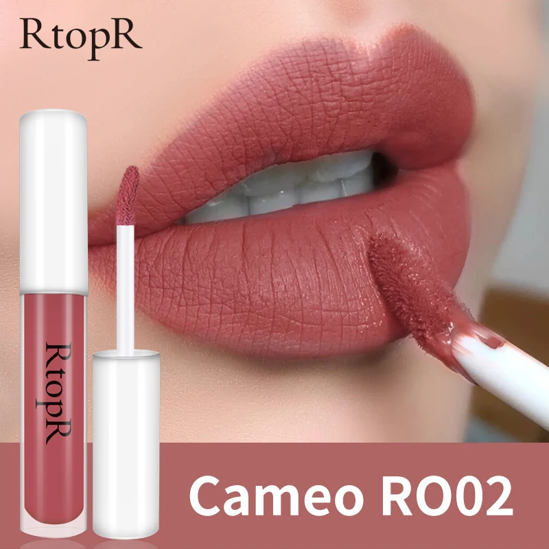 

RtopR Non-stick Cup Lip Makeup Velvet Matte Nourishing Moisturizing Lasting Lip Gloss Waterproof Soft Makeup Effect Lip Glaze