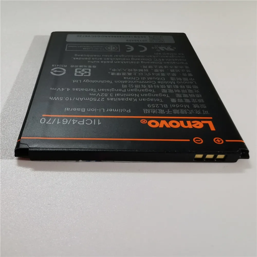 Протестированная Новинка 3,82 V 2750mAh BL259 для lenovo Vibe K5/K5 Plus/A6020 A6020A40 A6020A46 батарея
