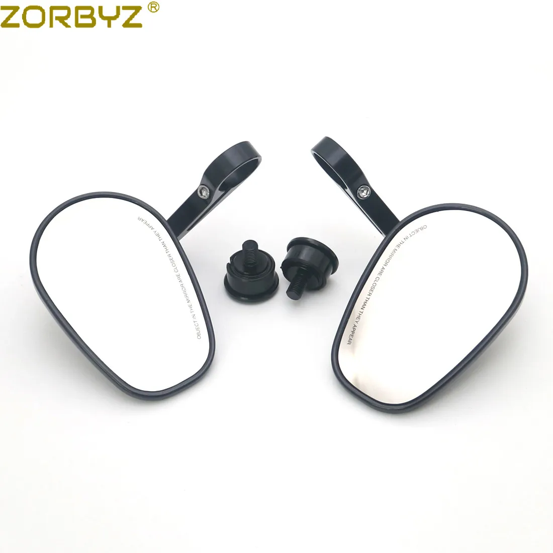 ZORBYZ мотоцикл черный алюминиевый овальный Руль конец боковое зеркало 10 мм Болт резьба внутри подходит для Aprilia CR150