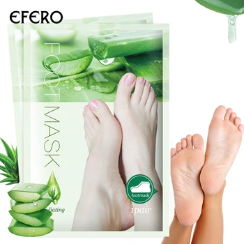 

4Pairs Aloe Exfoliating Foot Mask for Legs Dead Skin Remover Foot Mask Socks for Pedicure Socks Moisturizing Peeling Feet Mask