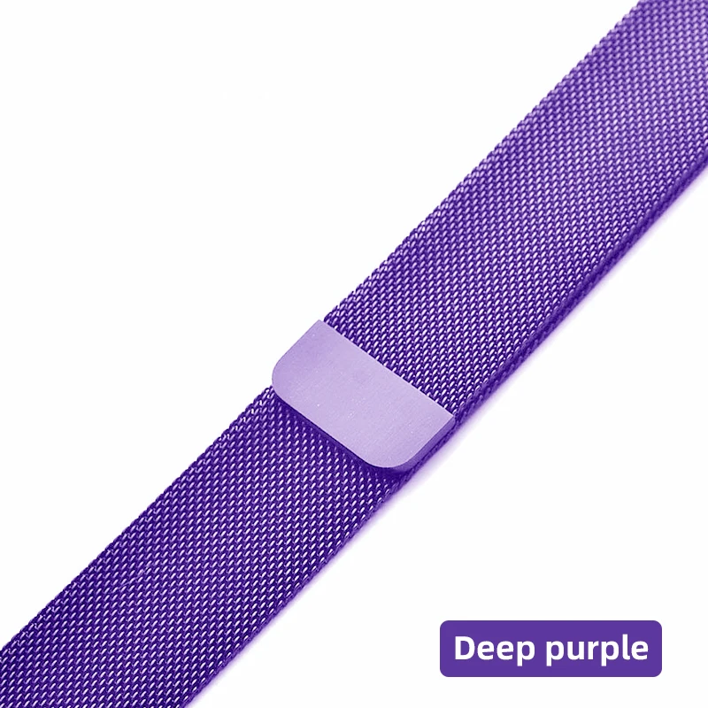 Браслет для часов «Миланская петля» петли для наручных часов Apple Watch, Нержавеющая сталь браслет для наручных часов iwatch серии 5/4/3/2/1 44 мм/40 мм, 42 мм, 38 мм и нержавеющая сталь металлический ремешок для часов - Цвет ремешка: Deep purple