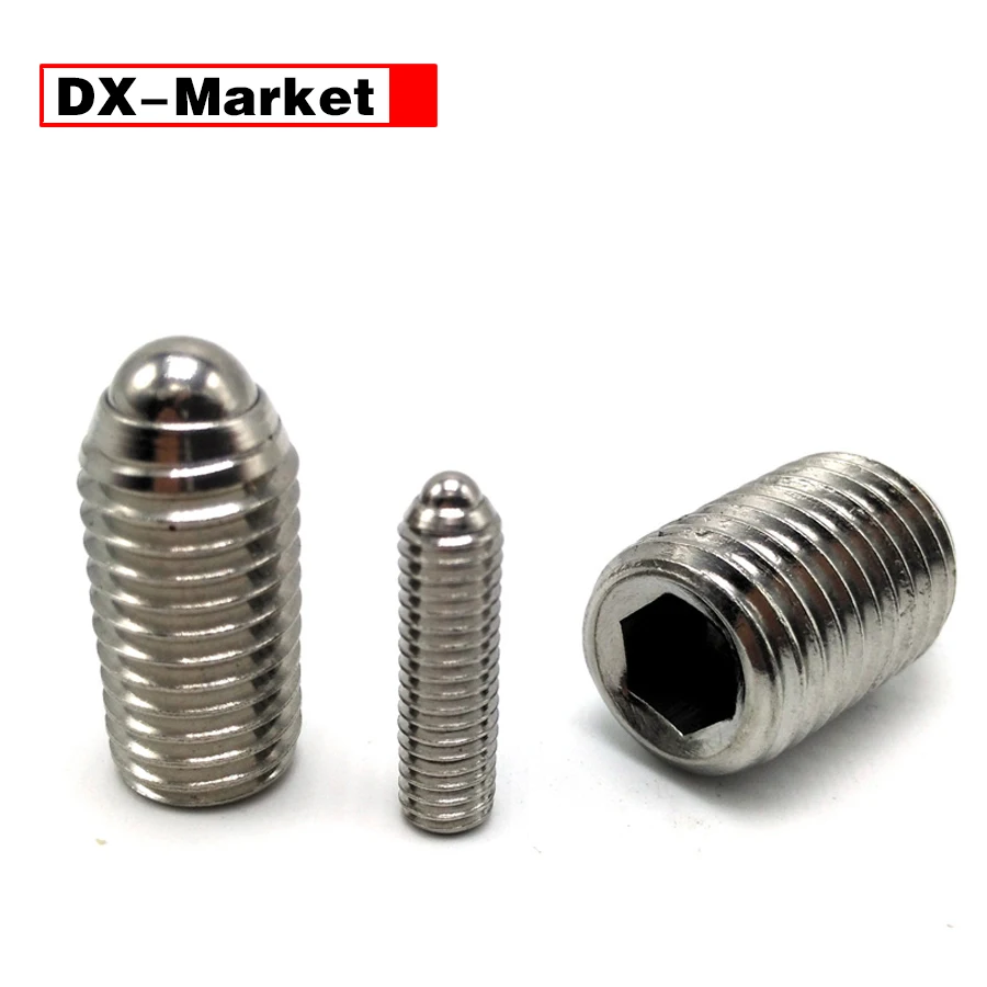 Pressori a sfera a molla M10 Viti a esagono incassato in acciaio inossidabile 10 pezzi (M10 x 16 mm
