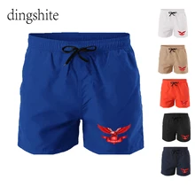 

Dingshite Red Eagle Men Shorts Fashion Running Fitness Shorts Micro-bomb Fabrics
