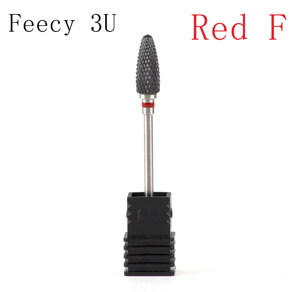 Feecy 3U red F Резак для маникюра, фрезерный керамический маникюрный станок, набор фрез для педикюра, электрические пилочки для ногтей, сверла для ногтей Feecy - Цвет: Feecy 3U red F