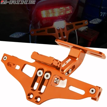 

CNC Motorcycle License Number Plate Frame Holder Bracket With LED FOR KTM RC 200 RC200 RC390 RC 390 2014-2018 2015 2016 2017