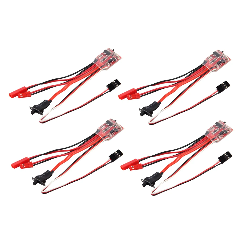 Set Of 4 20A Brushed ESC For RC Crawler Truck Tank Car Boat Parts 3-9.4V