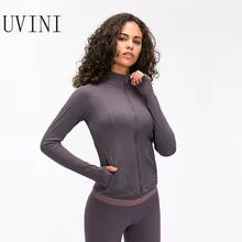 Новинка, двухсторонняя куртка для йоги, стрейчевая, для фитнеса, спортивный топ, женский, осень и зима, нейлон