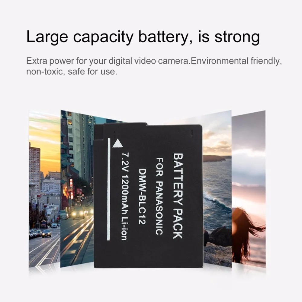 Безопасный 1200MAH 7,2 V литий-ионная аккумуляторная батарея батарейный блок камеры черный подходит для камеры PANASONIC DMC-GH2 GH2