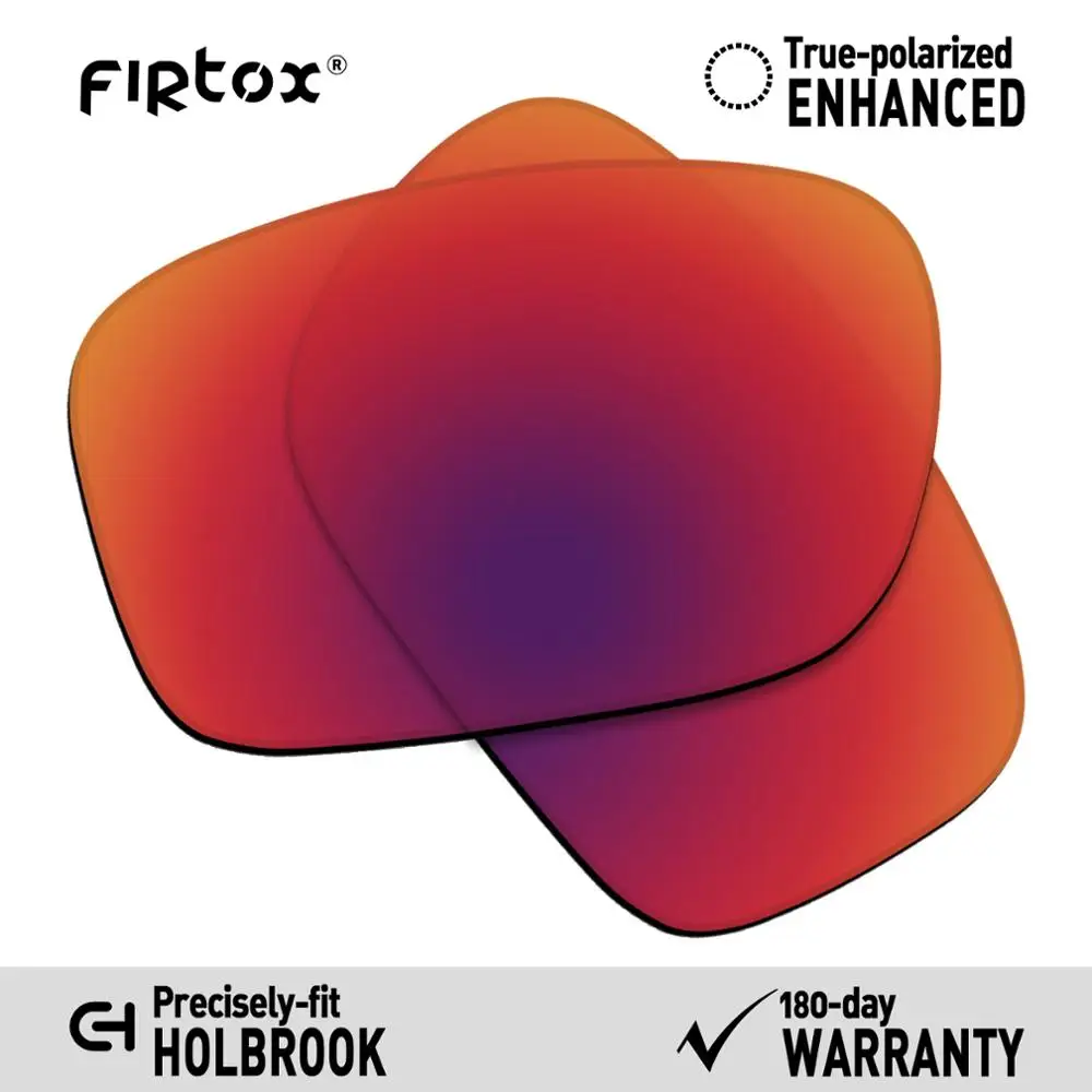 Purple Red Firtox настоящие поляризованные Сменные рассеиватели UV400 для солнцезащитных очков-солнцезащитных очков Окли Холбрук OO9102(Только Совместимые линзы)-несколько цветов - Цвет линз: Purple Red