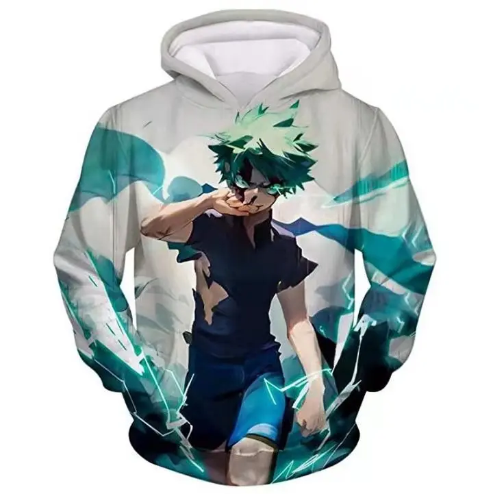 Толстовка с капюшоном для косплея «My Hero Academy The Fifth сезона» izku Midoriya, толстовки с 3D принтом, толстовки для мужчин/женщин, Повседневный пуловер, костюм