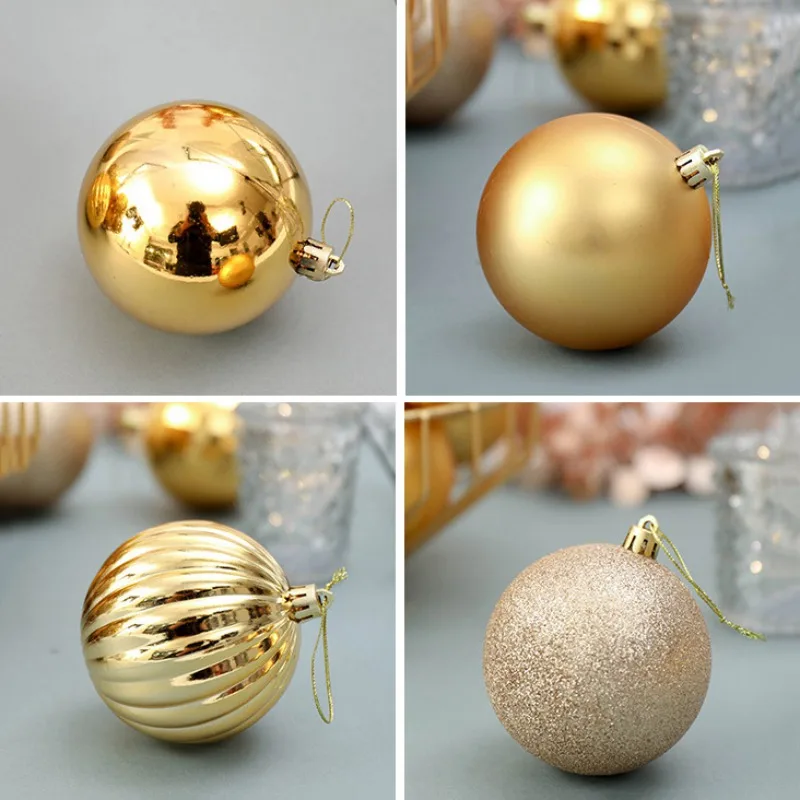 ztou 34Pcs Different Designed Hanging Balls Assorted Christmas Tree Ornament Party Xmas Decorations Set