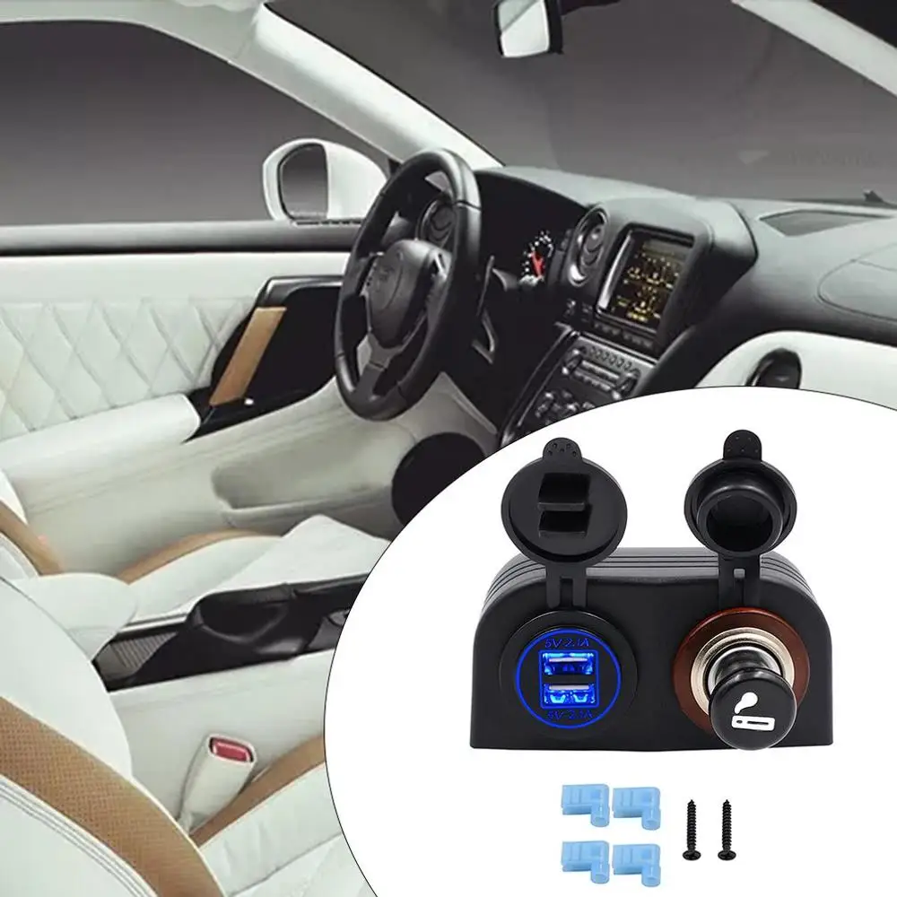 CS-489I1 Автомобиль Мотоцикл Мощность Порты и разъёмы USB адаптер 12 V/24 V пробки прикуривателя автомобиля аксессуары